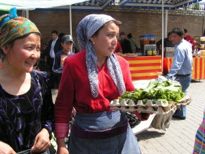 sur le marché deTaschkent